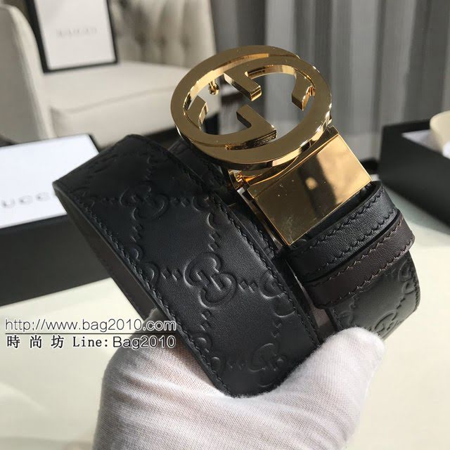 Gucci經典皮帶 古奇小牛皮腰帶  jjp1350
